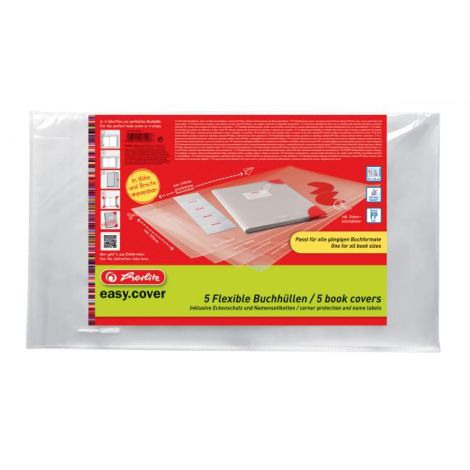 Obal na sešit Herlitz easy cover přizpůsobivý 5 ks v sáčku