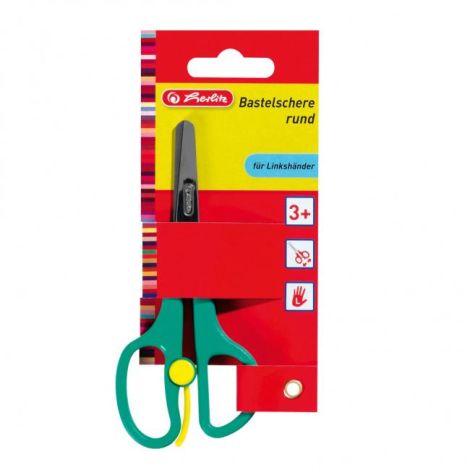 Nůžky Herlitz střední kulaté 13cm pro leváky mix barev
