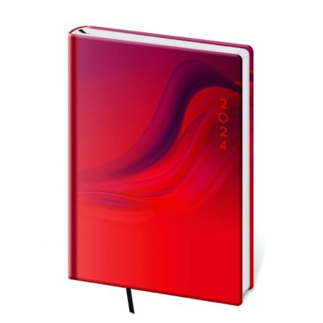 Diář Vario týdenní A5 14,3x20,5cm Red Design 2025