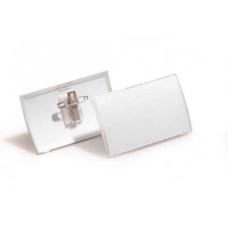 Visačka oblá PP kolíček+špendlík DURABLE CLICK FOLD 90x54mm 25ks 
