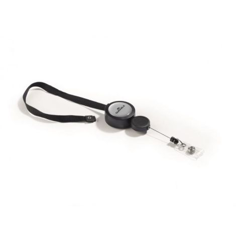 Závěsný řemínek DURABLE JOJO PLUS s kotoučem černý 10ks 
