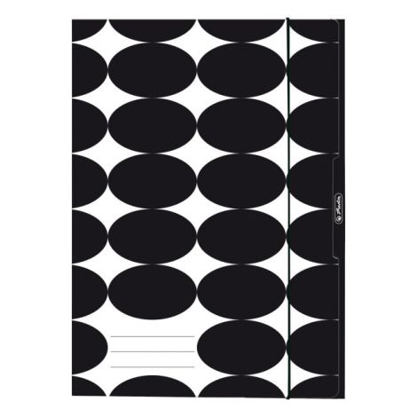 Kartonový obal s gumičkou A4 Herlitz Just Black 