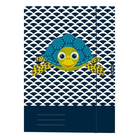 Kartonový obal s gumičkou A4 Herlitz Cute Animals Želva 