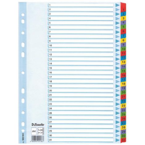 Kartonový rozřazovač Esselte Mylar 1-31 