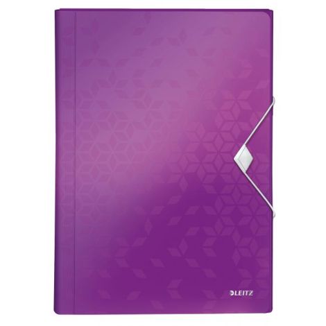Aktovka plastová s přihrádkami Leitz WOW purpurová 