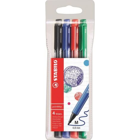 Sada popisovačů STABILO pointMax 4ks 