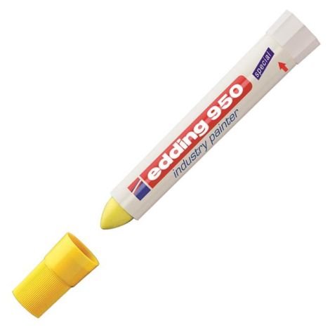 Průmyslový voskový popisovač edding 950 žlutý