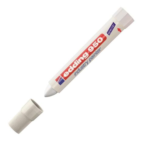 Průmyslový voskový popisovač edding 950 bílý