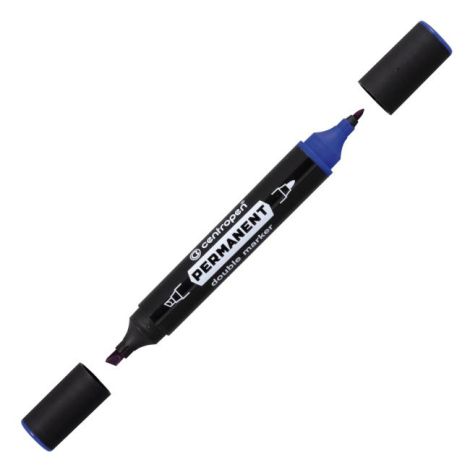 Permanentní popisovač Centropen 1666 double modrý