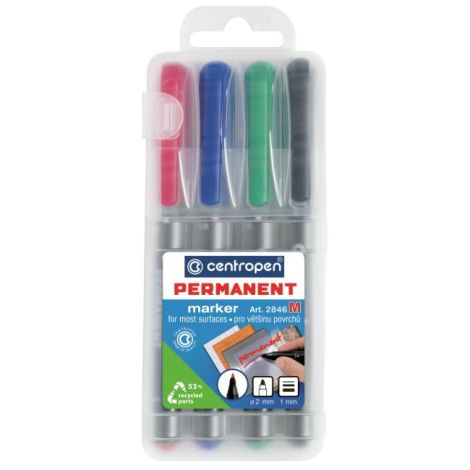 Sada permanentních popisovačů Centropen 2846/4S 