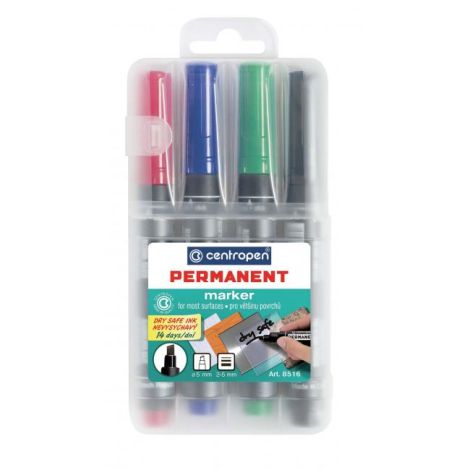 Sada permanentních popisovačů Centropen 8516/4S 