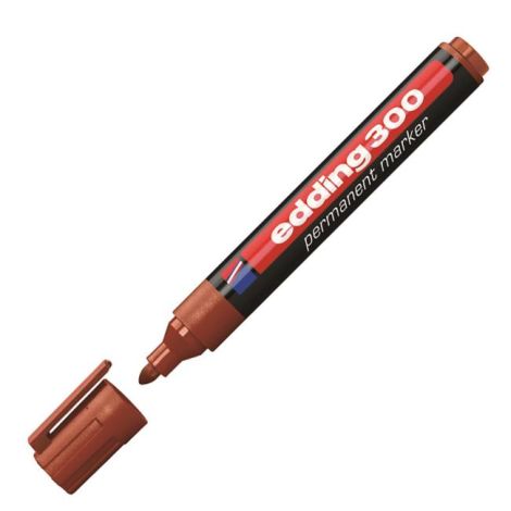 Permanentní popisovač edding 300 hnědý