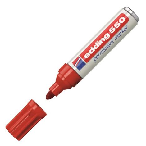 Permanentní popisovač edding 550 červený 