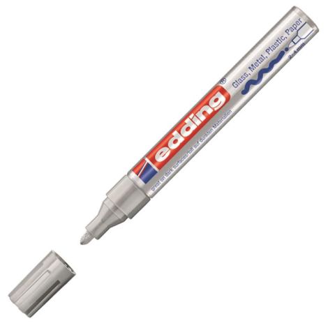 Lakový popisovač edding 750 stříbrný