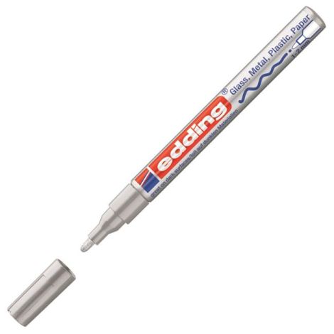 Lakový popisovač edding 751 stříbrný 
