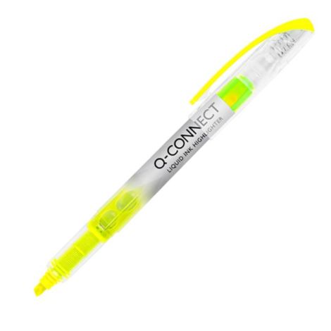 Zvýrazňovač Q-CONNECT Liquid Ink žlutý