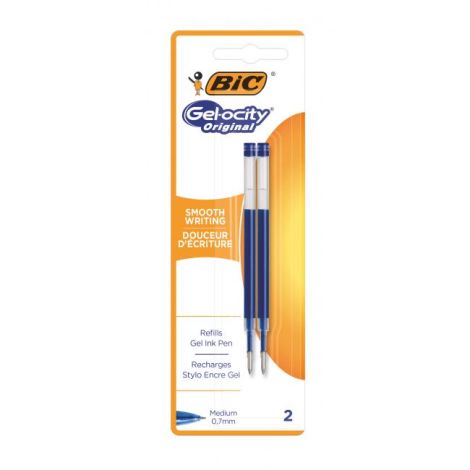 Náhradní náplň do gelového rolleru BIC Gel modrá 2ks 