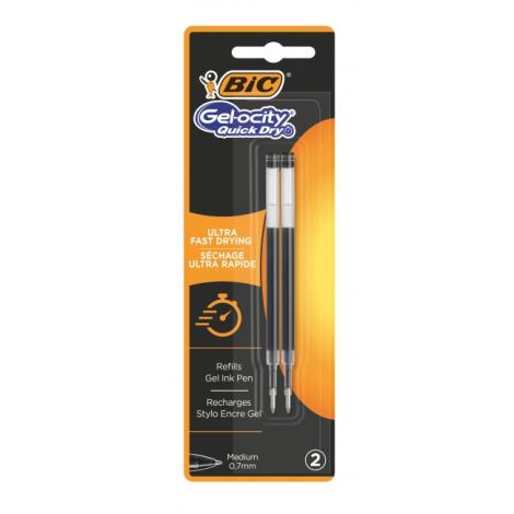 Náhradní náplň do gelového rolleru BIC Gelocity QUICKDRY Černá 2ks 