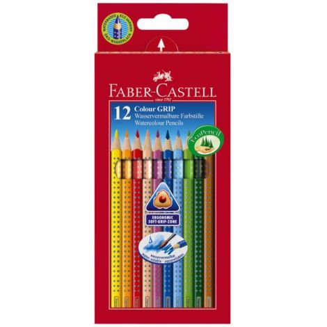 Barvičky akvarelové Faber Castell Color Grip 12ks barevné