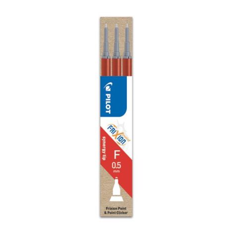 Náhradní náplň do gumovacího rolleru PILOT Frixion Point 0,5 mm červená 3ks 