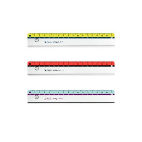 Pravítko Herlitz my.pen 17cm plastové mix barev