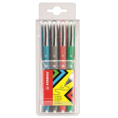 Sada rollerů STABILO worker colorful 4 ks