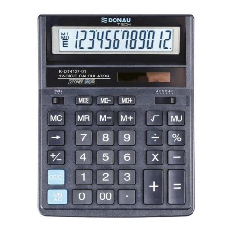 Kalkulačka DONAU TECH K-DT4127-01 stolní černá 