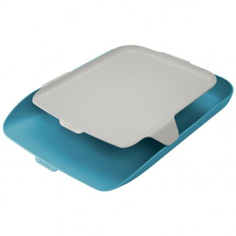 Odkladač s organizérem Leitz Cosy klidná modrá 
