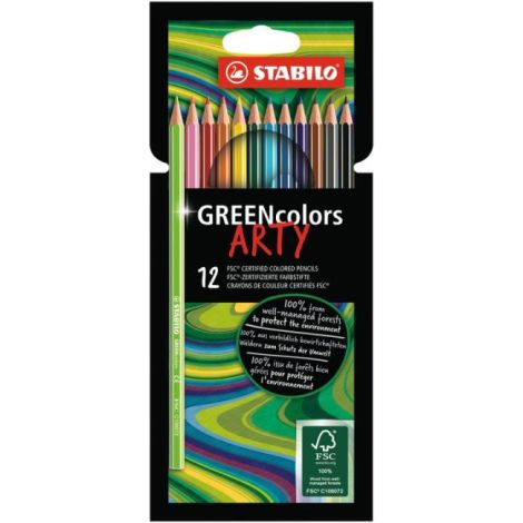Barvičky STABILO GREENcolors 12ks `ARTY` 