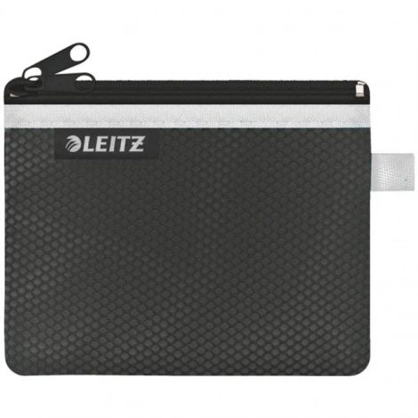 Textilní obal se zipem dvojitý Leitz WOW malý černý 