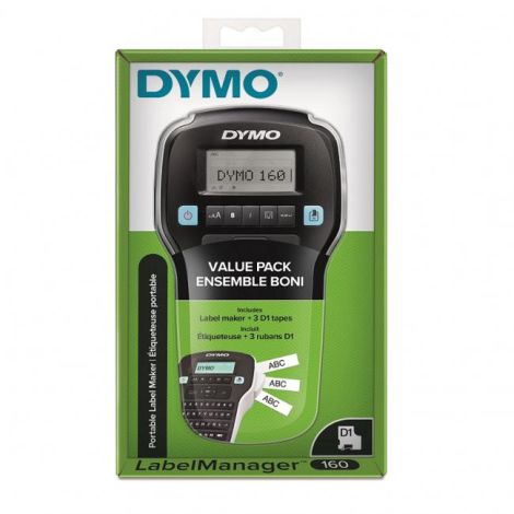 Dymo LM 160 tiskárna štítků a 3x D1 pásky 12mm x 7m černá na bílé 