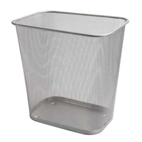 Drátěný koš 13 ℓ hranatý stříbrný