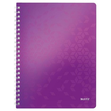 Blok poznámkový linkovaný Leitz WOW A4 purpurový 