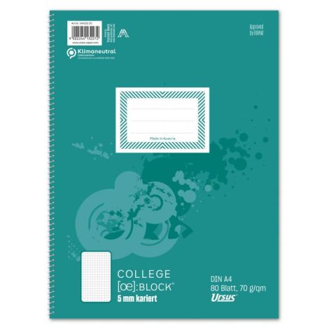 Blok College Format Werk Ursus Basic A4 80 listů čtverečkovaný 70g