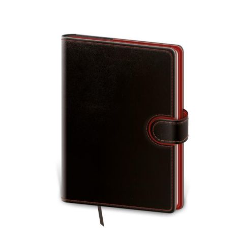 Diář Flip denní B6 12x16,5cm - černo/červený 2026 