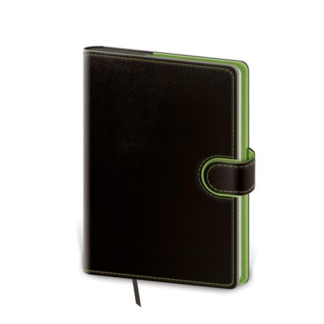 Diář Flip denní B6 12x16,5cm - černo/zelený 2025