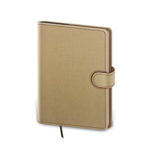 Diář Flip denní B6 12x16,5cm - béžovo/hnědý 2024