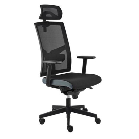 Kancelářská židle GAME VIP SYN černo/šedá (B8033) + PDH 3D + područky P44 