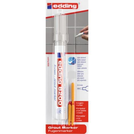 Popisovač na spáry edding 8200 stříbrno-šedý v BL 