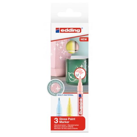 Sada lakových popisovačů edding 751/3 S pastel 