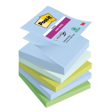 Samolepící Z-bločky Post-it Super Sticky OASIS, velikost 76x76 mm, 5 bločků po 90 lístků 