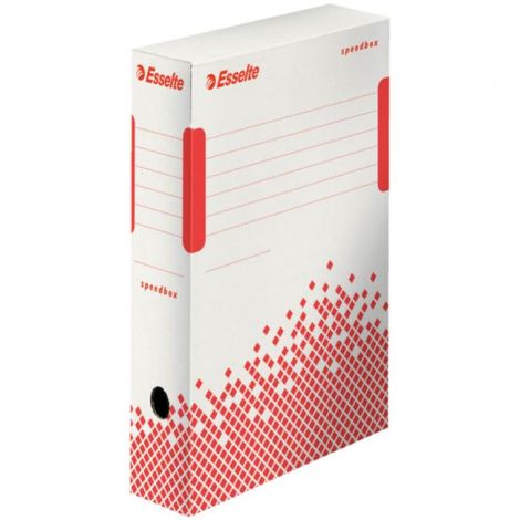 Archivní box Esselte Speedbox 80mm bílý/červený