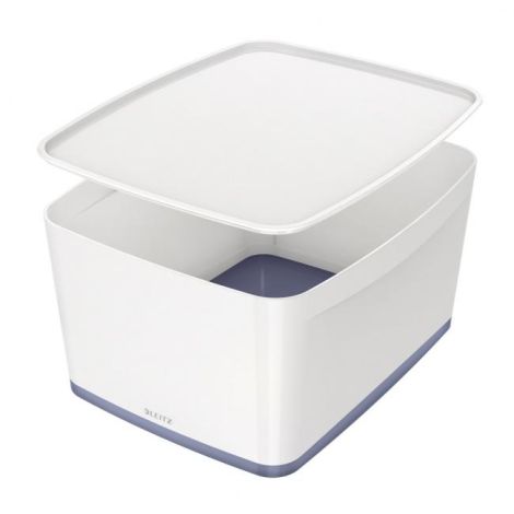 Úložný box s víkem Leitz MyBox, velikost L bílá/šedá 