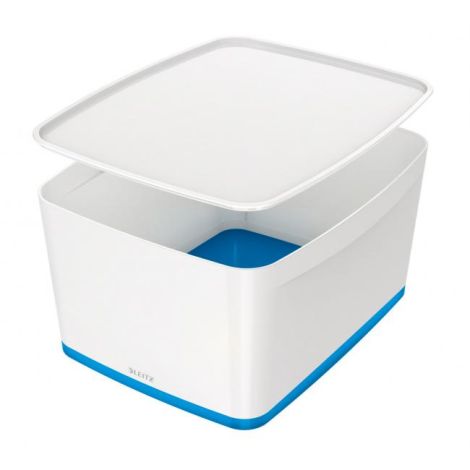 Úložný box s víkem Leitz MyBox, velikost L bílá/modrá 