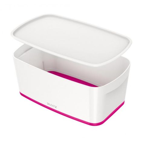 Úložný box s víkem Leitz MyBox, velikost S bílá/růžová 