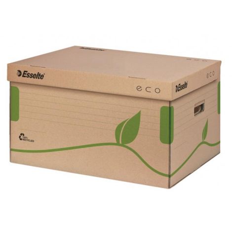 Archivní krabice s víkem Esselte ECO hnědá 345x242x439 mm 