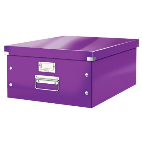 Velká krabice A3 Click & Store purpurová 