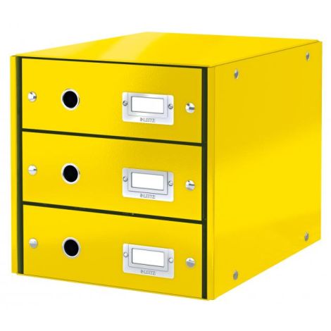 Zásuvkový box Leitz Click & Store 3 zásuvky žlutý 