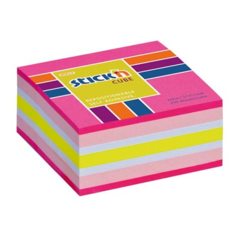 Samolepící bloček Stick`n Hopax mini, 51x51 mm, růžový mix 