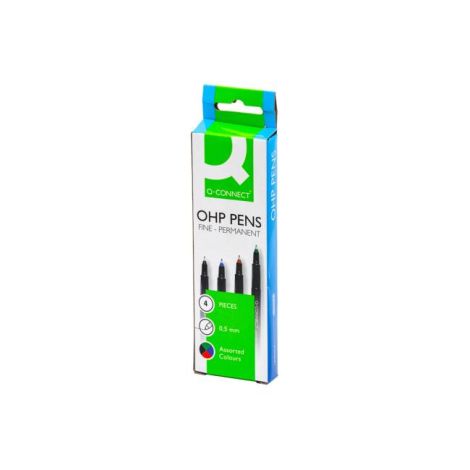 Sada permanentních popisovačů Q-CONNECT F 4S 0,5mm 